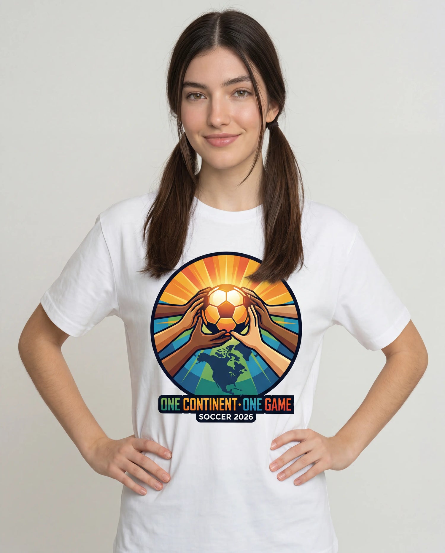 Carol modeling a PortalX Gear tee — Women collection cover