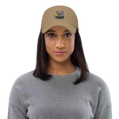 Offside Referee Cat embroidered dad hat — khaki, additional view