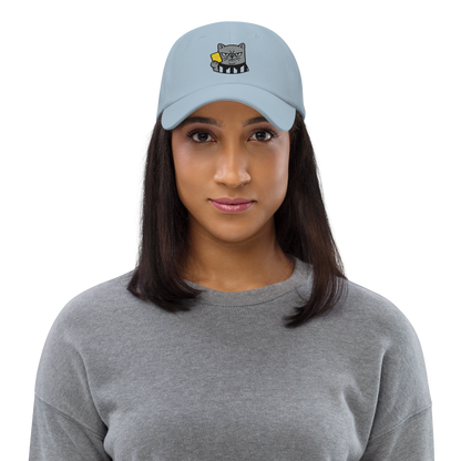 Offside Referee Cat embroidered dad hat — light blue, additional view