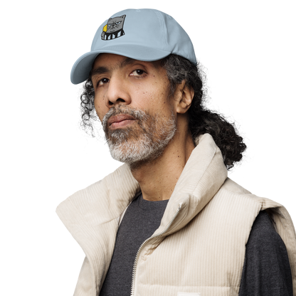 Offside Referee Cat embroidered dad hat — light blue, left alt view