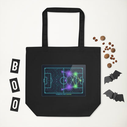 Beautiful Game Quantified soccer eco tote bag — black, additional view